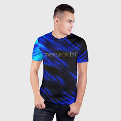 Футболка спортивная мужская Forspoken frey blue game abstraction, цвет: 3D-принт — фото 2