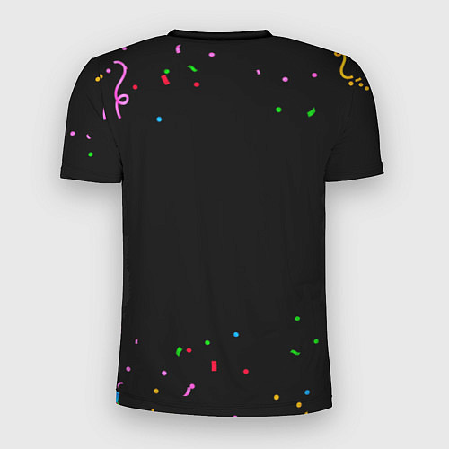 Мужская спорт-футболка Праздничный дизайнер и конфетти / 3D-принт – фото 2
