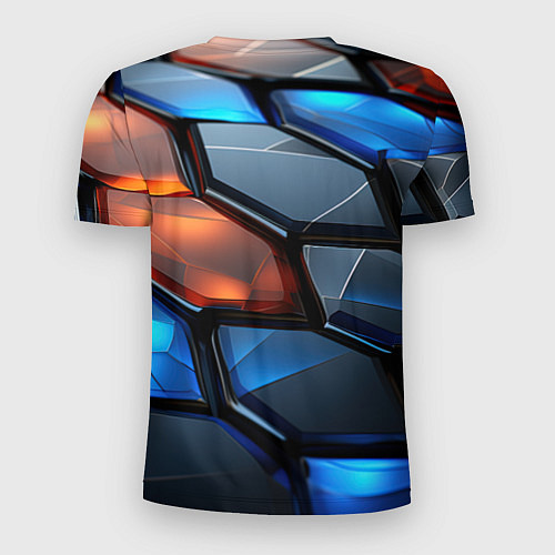 Мужская спорт-футболка Прозрачные абстрактные плиты / 3D-принт – фото 2