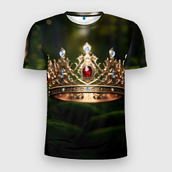 Мужская спорт-футболка Королевская корона узорная