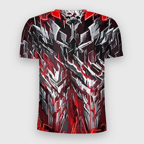 Мужская спорт-футболка Острый металл красный / 3D-принт – фото 2
