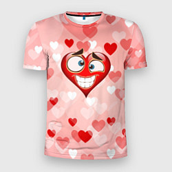 Мужская спорт-футболка Влюбленный взляд сердца