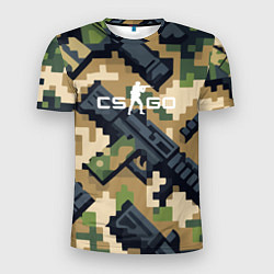 Мужская спорт-футболка Counter Strike - pixel military pattern