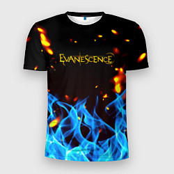 Мужская спорт-футболка Evanescence огонь рок группа