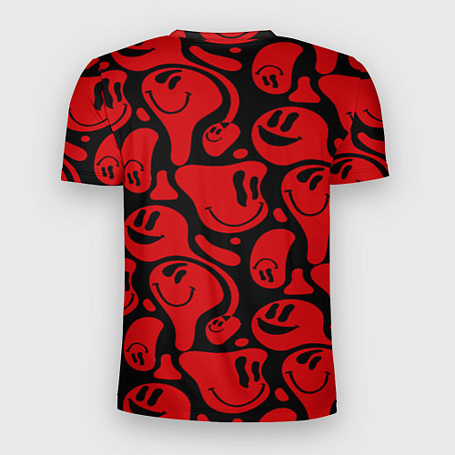 Мужская спорт-футболка Красные смайлы / 3D-принт – фото 2