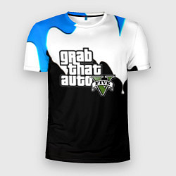 Футболка спортивная мужская GTA 5 краски гейм, цвет: 3D-принт