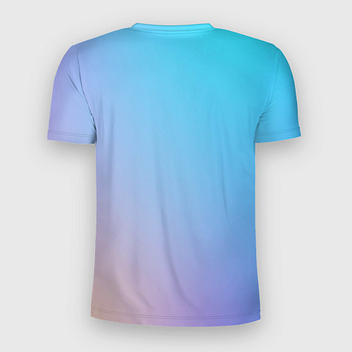 Мужская спорт-футболка Мягкий разноцветный градиент / 3D-принт – фото 2