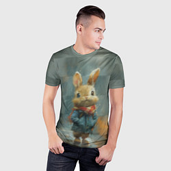 Футболка спортивная мужская Игрушечный зайка, цвет: 3D-принт — фото 2
