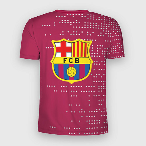 Мужская спорт-футболка Футбольный клуб Барселона - бордовый / 3D-принт – фото 2