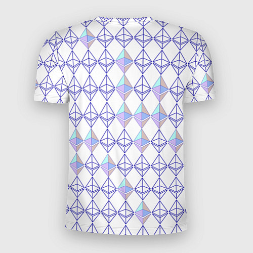 Мужская спорт-футболка Криптовалюта Ethereum на белом / 3D-принт – фото 2