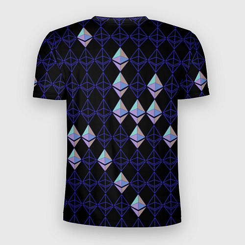 Мужская спорт-футболка Криптовалюта Ethereum на черном / 3D-принт – фото 2
