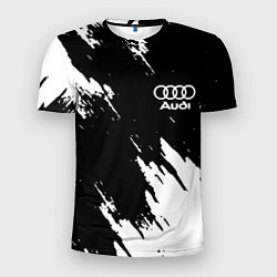 Мужская спорт-футболка Audi краски белые