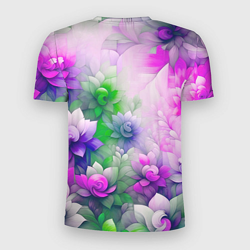 Мужская спорт-футболка Паттерн цветов / 3D-принт – фото 2