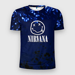 Футболка спортивная мужская Nirvana рок краски, цвет: 3D-принт