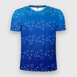 Мужская спорт-футболка Синие котики и белые лапки