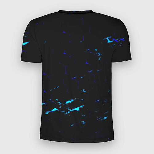 Мужская спорт-футболка Dayz текстура краски голубые / 3D-принт – фото 2