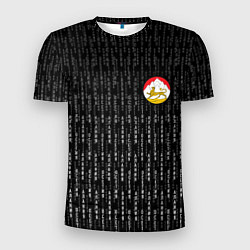 Мужская спорт-футболка Осетия Алания герб на спине