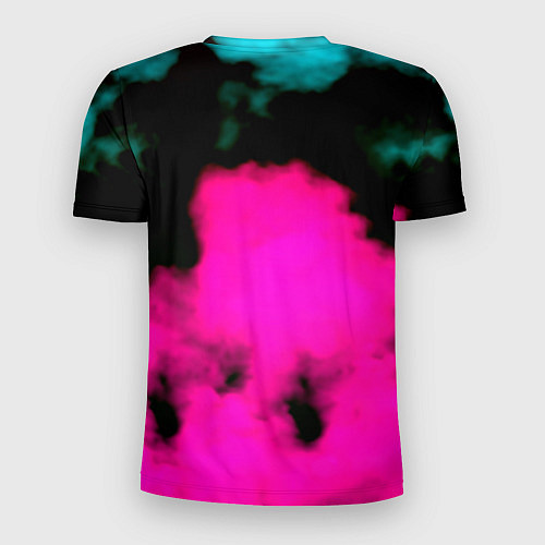 Мужская спорт-футболка Монстр хантер неоновые фон / 3D-принт – фото 2