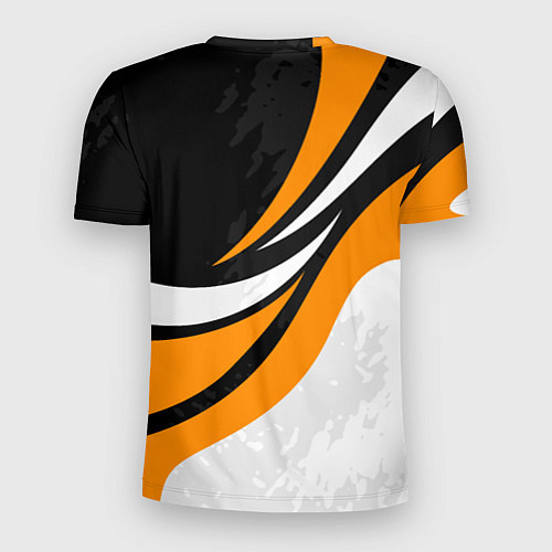Мужская спорт-футболка КТМ - оранжевые вставки / 3D-принт – фото 2
