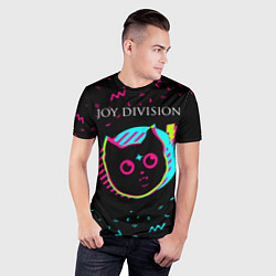Футболка спортивная мужская Joy Division - rock star cat, цвет: 3D-принт — фото 2