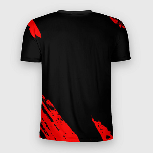 Мужская спорт-футболка Россия герб краски красные / 3D-принт – фото 2
