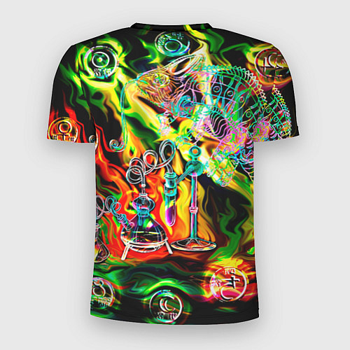 Мужская спорт-футболка Хамелеон и стихии / 3D-принт – фото 2