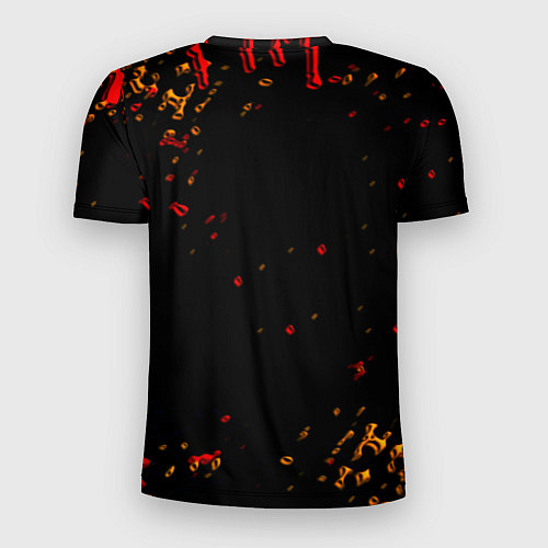 Мужская спорт-футболка Ведьмак огненное лого краски / 3D-принт – фото 2