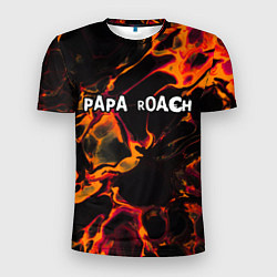 Футболка спортивная мужская Papa Roach red lava, цвет: 3D-принт