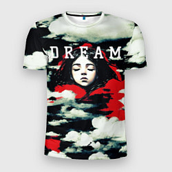 Мужская спорт-футболка Девушка мечтающая в облаках