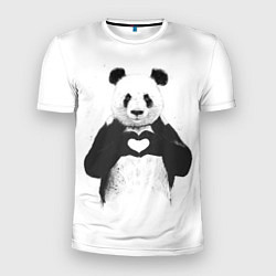 Мужская спорт-футболка Panda love