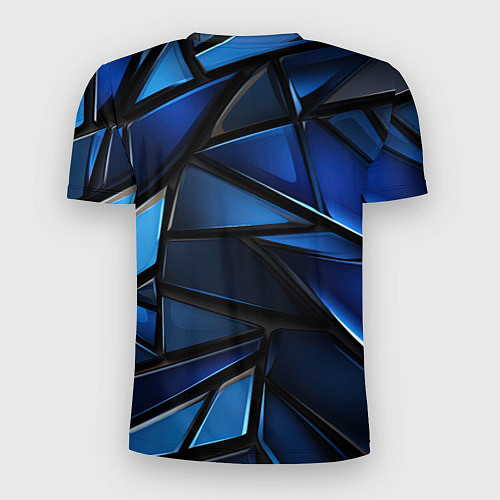Мужская спорт-футболка Синие объемные геометрические объекты / 3D-принт – фото 2