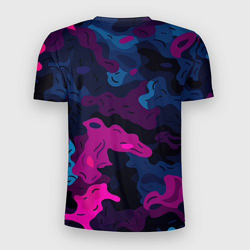 Мужская спорт-футболка Gta лого синий и фиолетовый камуфляж / 3D-принт – фото 2