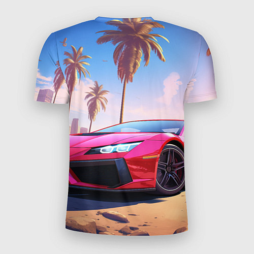 Мужская спорт-футболка GTA 6 logo auto style / 3D-принт – фото 2