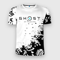 Мужская спорт-футболка Ghost of Tsushima текстура samurai