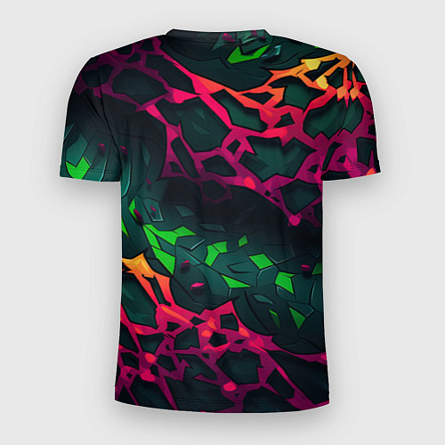 Мужская спорт-футболка GTA 6 logo яркий неоновый камуфляжный стиль / 3D-принт – фото 2