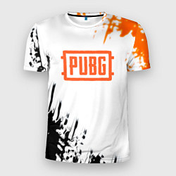 Мужская спорт-футболка PUBG краски гранж