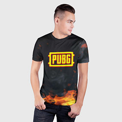 Футболка спортивная мужская Pubg fire abstraction, цвет: 3D-принт — фото 2