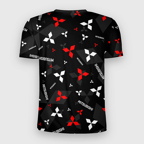 Мужская спорт-футболка Mitsubishi - logo pattern / 3D-принт – фото 2