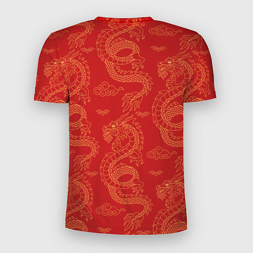 Мужская спорт-футболка Красный - дракон / 3D-принт – фото 2