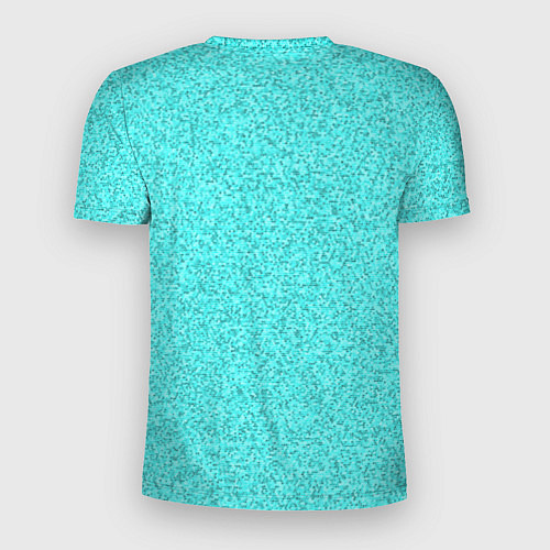 Мужская спорт-футболка Мелкая мозаика неон голубой / 3D-принт – фото 2