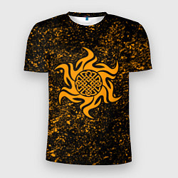 Мужская спорт-футболка Оберег воина в символике солнца