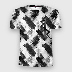 Мужская спорт-футболка Cyberpunk: Edgerunners - black and white