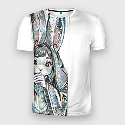 Мужская спорт-футболка Застенчивый кролик
