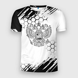 Футболка спортивная мужская Россия будущего герб, цвет: 3D-принт