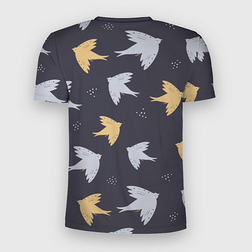Мужская спорт-футболка Узор с птицами / 3D-принт – фото 2
