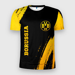 Мужская спорт-футболка Borussia - gold gradient вертикально