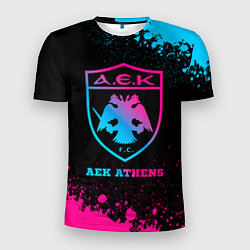 Футболка спортивная мужская AEK Athens - neon gradient, цвет: 3D-принт