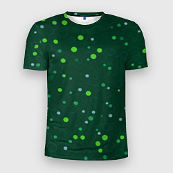 Футболка спортивная мужская Прикольный горошек зелёный, цвет: 3D-принт