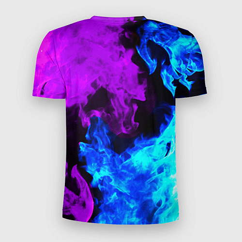 Мужская спорт-футболка Tekken 8 неоновый огонь / 3D-принт – фото 2