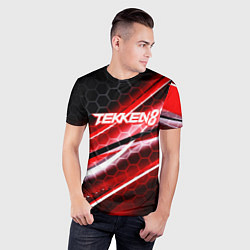 Футболка спортивная мужская Tekken 8 огненное лого файтинг, цвет: 3D-принт — фото 2